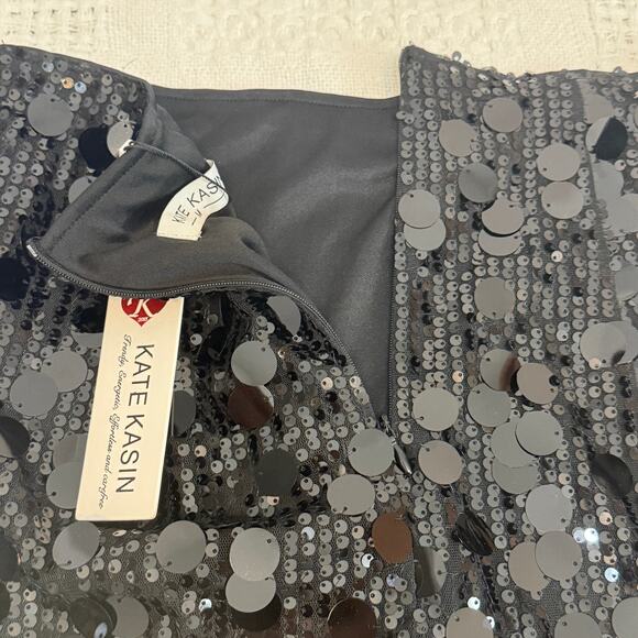 Kate Kasin medium sequin stretch mini skirt bodycon SK 2814 - Picture 4 of 13